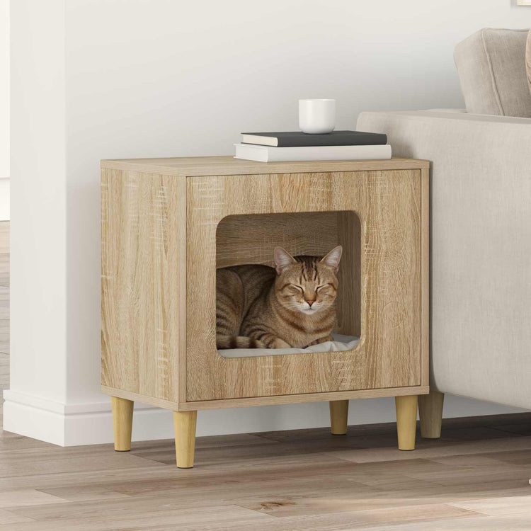 Vidaxl Katzenhaus Sonoma 51 x 30 x 52 cm aus handgefertigtem Holz