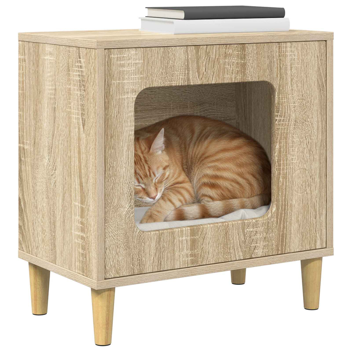 Vidaxl Katzenhaus Sonoma 51 x 30 x 52 cm aus handgefertigtem Holz