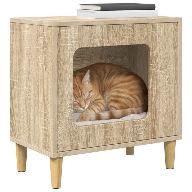Vidaxl Katzenhaus Sonoma 51 x 30 x 52 cm aus handgefertigtem Holz