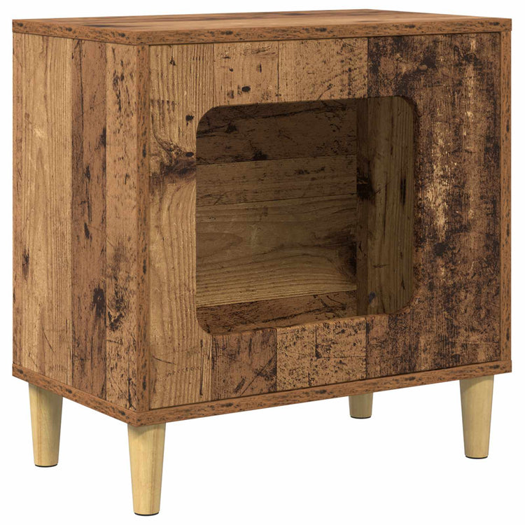 Vidaxxl Katzenhaus Altholz 51 x 30 x 52 cm verarbeitetes Holz
