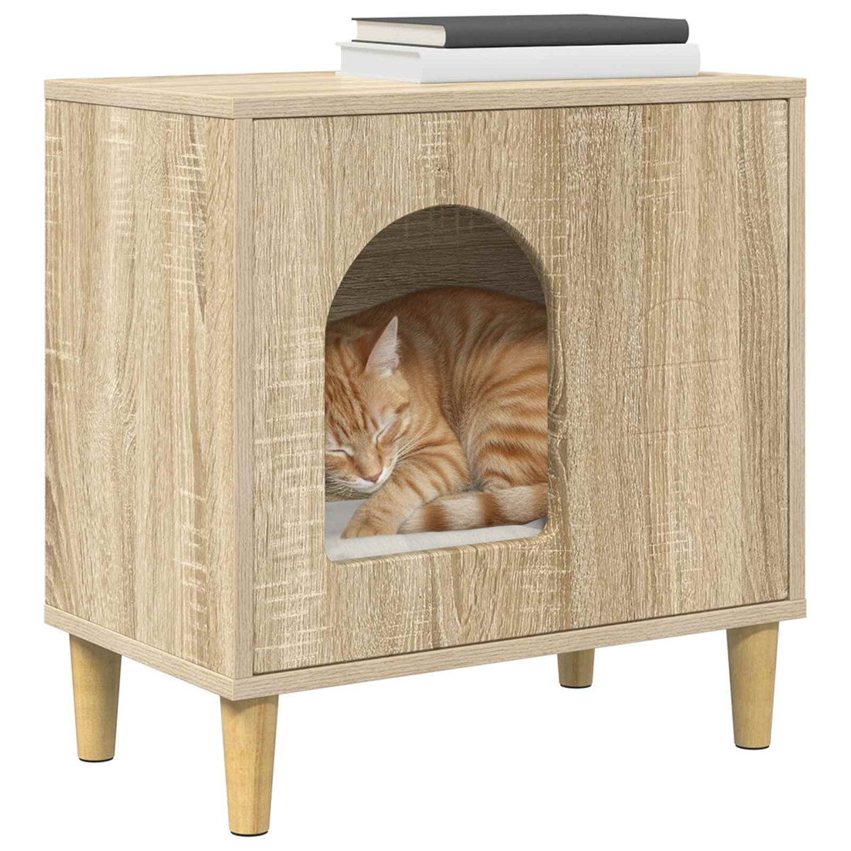 Vidaxl Katzenhaus Sonoma 51 x 30 x 52 cm aus handgefertigtem Holz