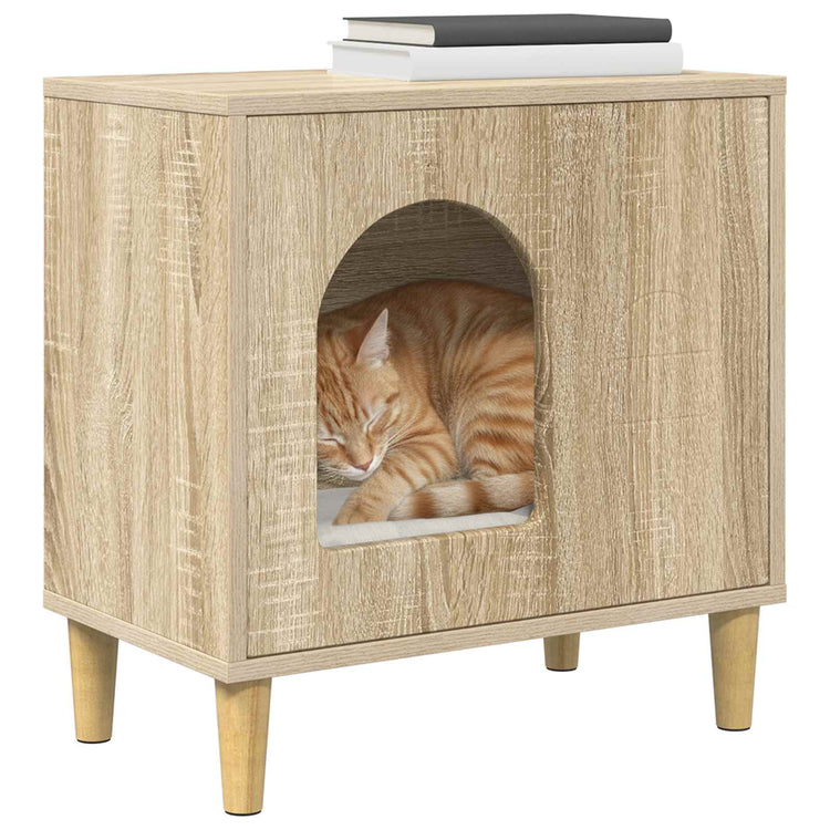 Vidaxl Katzenhaus Sonoma 51 x 30 x 52 cm aus handgefertigtem Holz