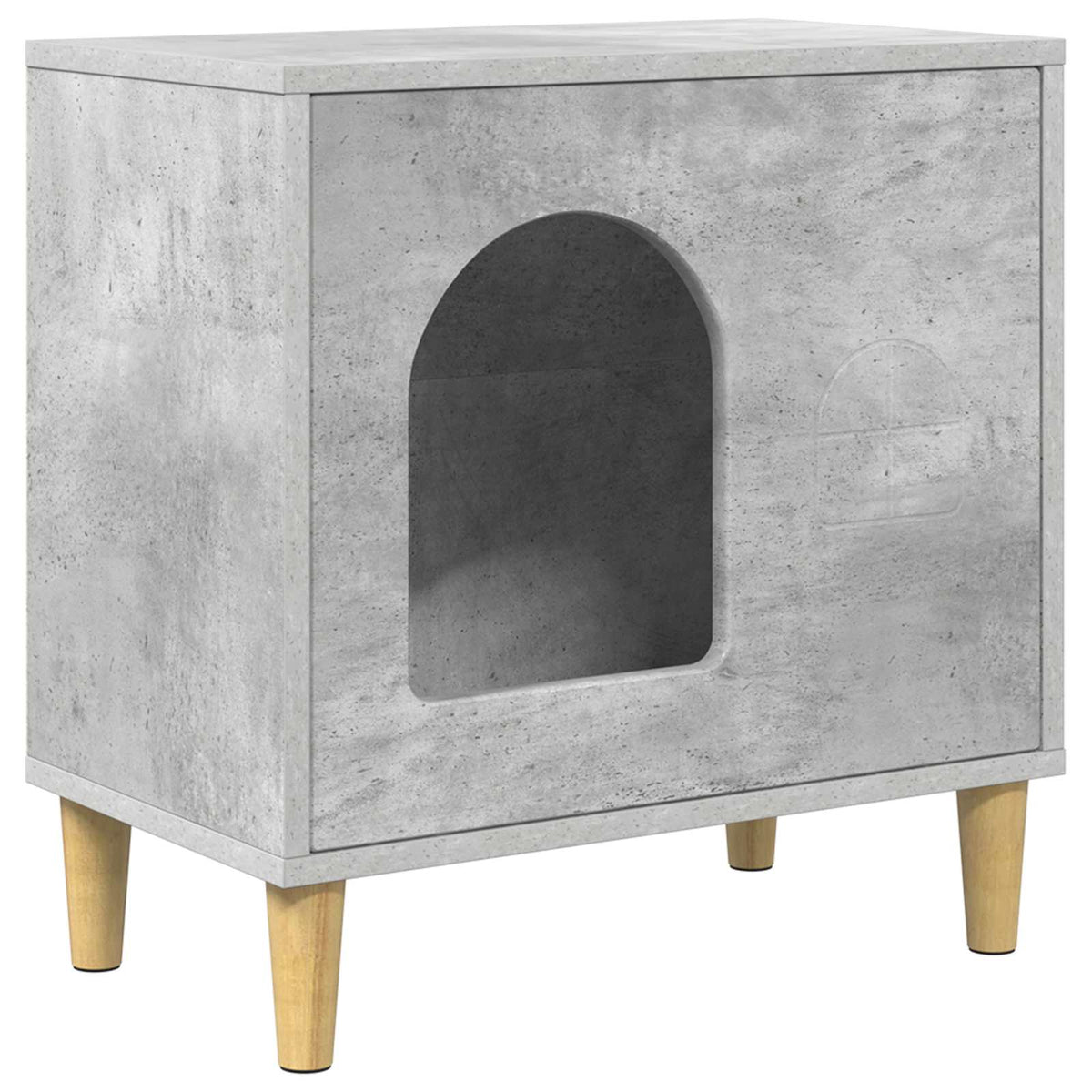Vidaxx Katzenhaus Beton 51 x 30 x 52 cm verarbeitetes Holz