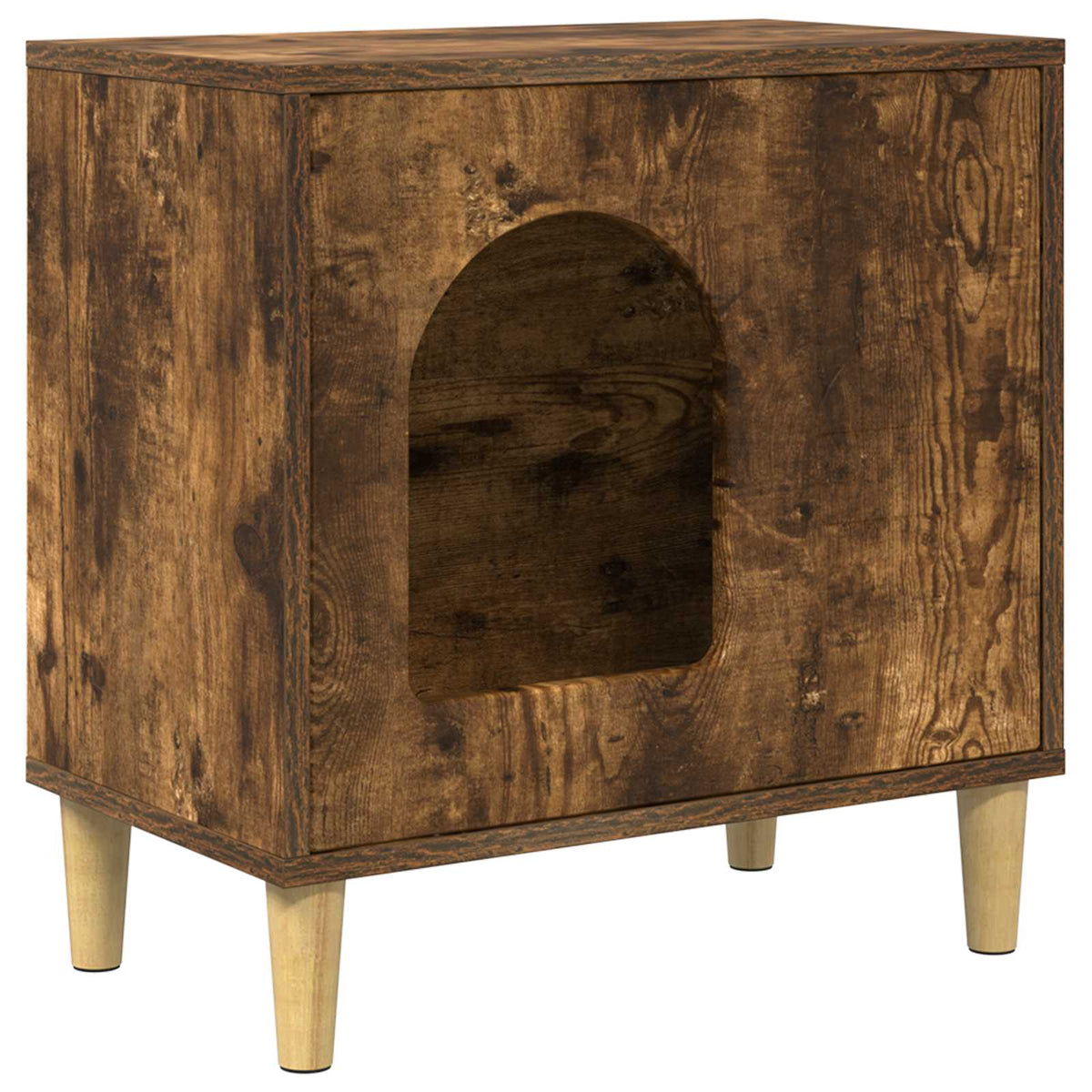 Vidaxxl Katzenhaus Räuchereiche 51 x 30 x 52 cm verarbeitetes Holz