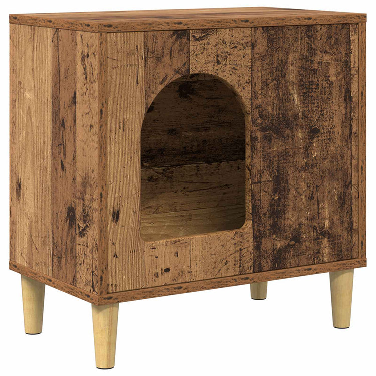 Vidaxxl Katzenhaus Altholz 51 x 30 x 52 cm verarbeitetes Holz