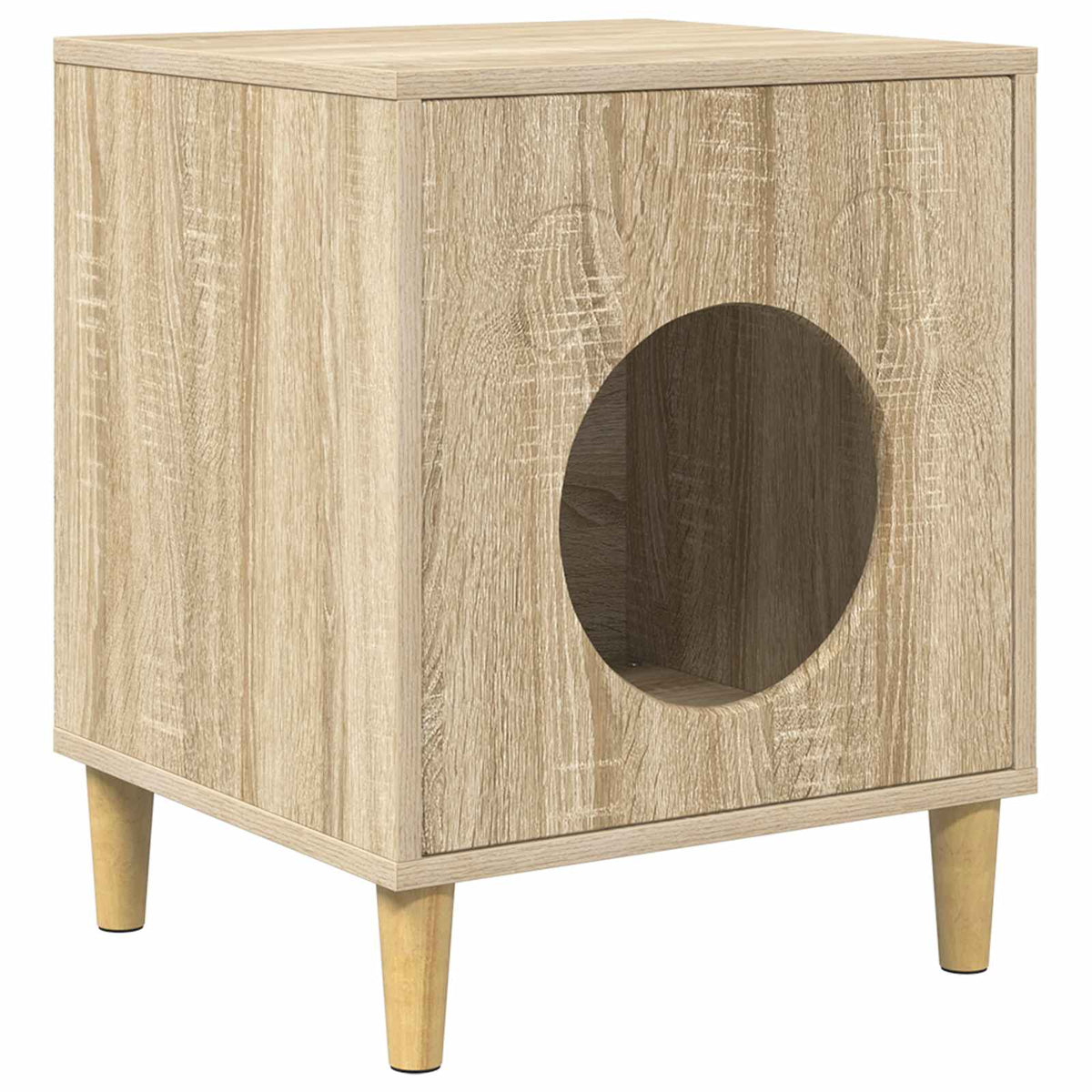 Vidaxl Katzenhaus Sonoma 42,5 x 40 x 53 cm aus handgefertigtem Holz