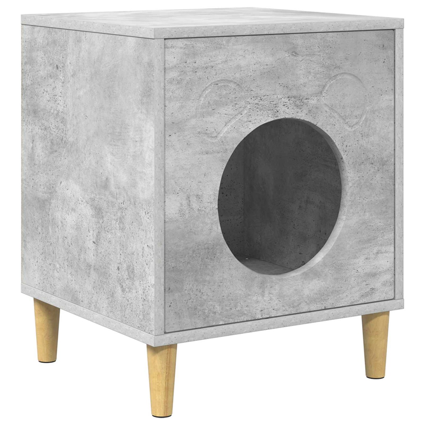 Vidaxx Katzenhaus Beton 42,5 x 40 x 53 cm verarbeitetes Holz