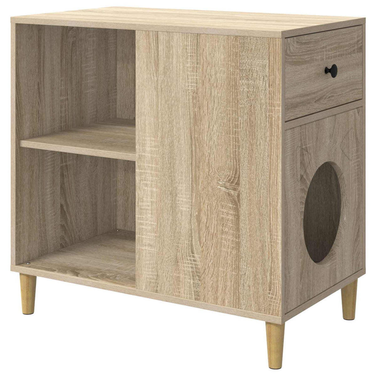 Vidaxl Katzenhaus Sonoma 72 x 42,5 x 70 cm aus handgefertigtem Holz