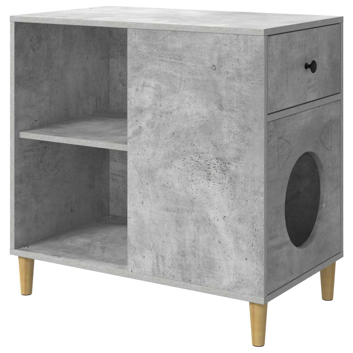 Vidaxx Katzenhaus Beton 72 x 42,5 x 70 cm verarbeitetes Holz