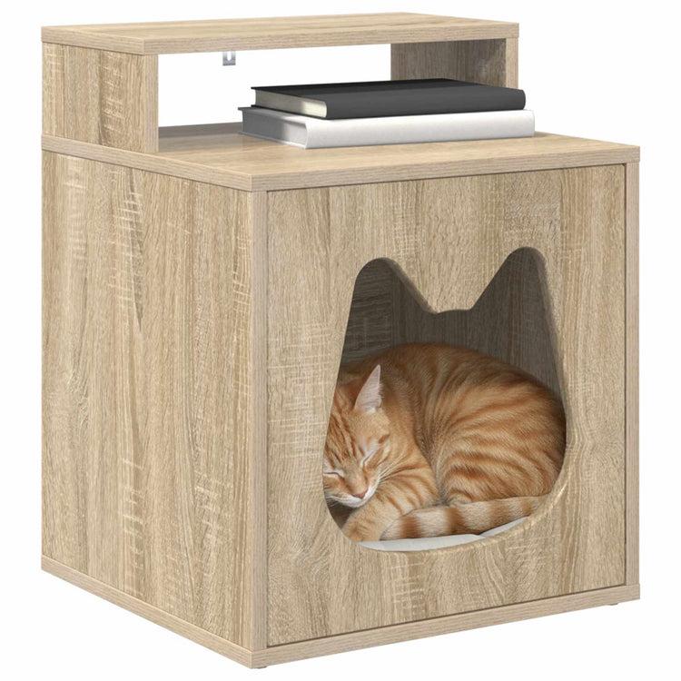 Vidaxl Katzenhaus Sonoma 42,5 x 40 x 53,5 cm aus handgefertigtem Holz