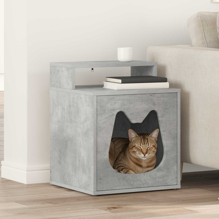 Vidaxx Katzenhaus Beton 42,5 x 40 x 53,5 cm verarbeitetes Holz