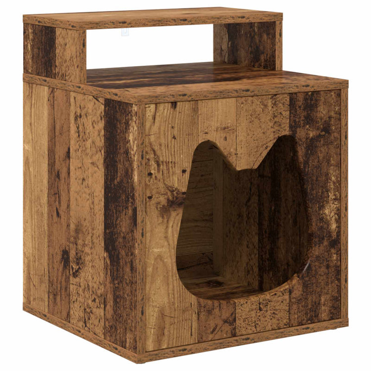 Vidaxxl Katzenhaus Altholz 42,5 x 40 x 53,5 cm verarbeitetes Holz