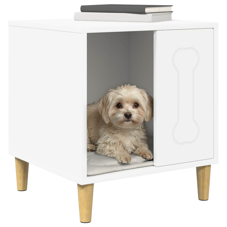 Vidaxxl Hundehütte weiß 44 x 42 x 49 cm Holzwerkstoff