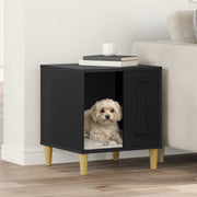Vidaxxl Hundehütte schwarz 44 x 42 x 49 cm aus Holz gefertigt - afbeelding 1