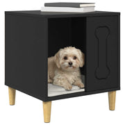 Vidaxxl Hundehütte schwarz 44 x 42 x 49 cm aus Holz gefertigt - afbeelding 3
