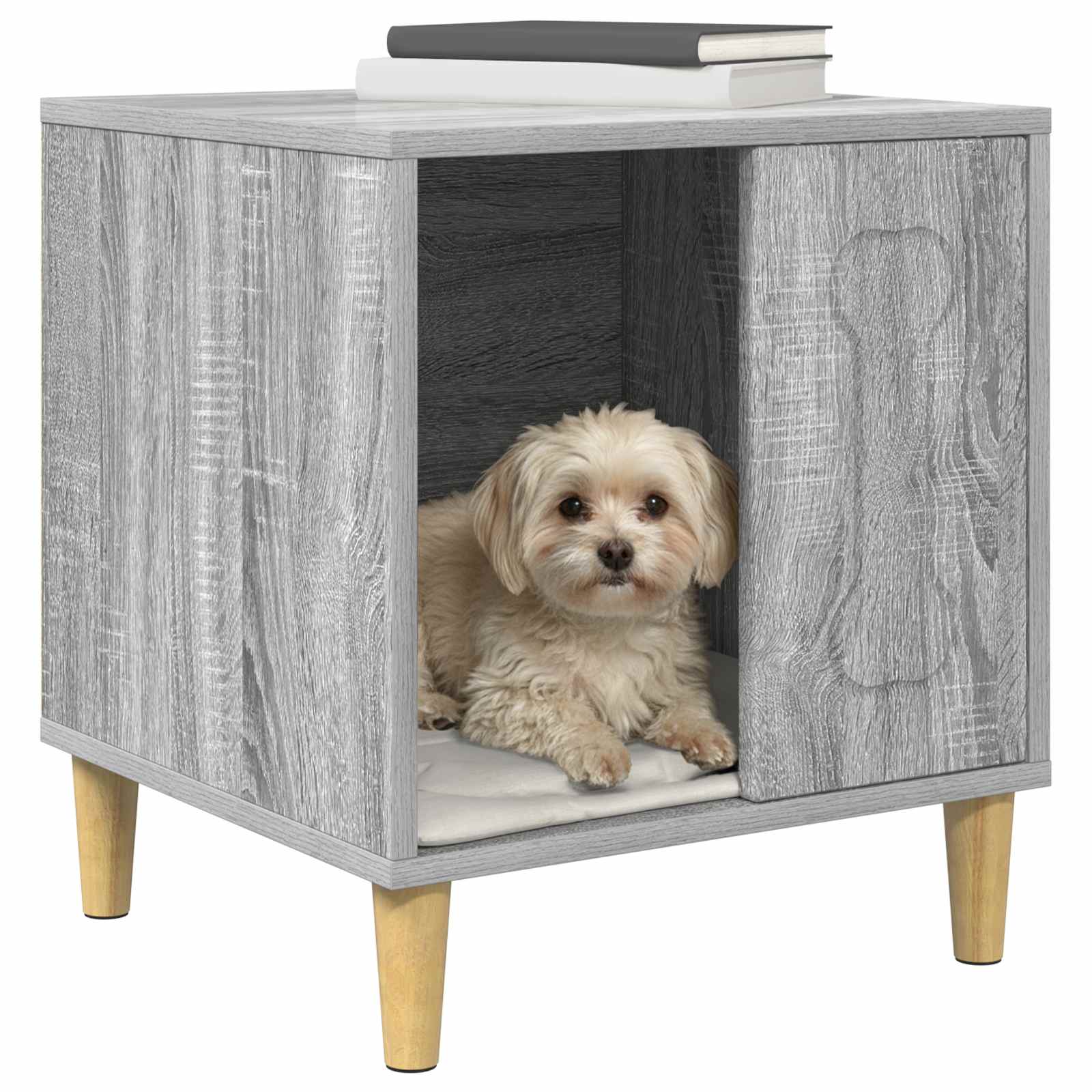 Vidaxxl Hundehütte Sonoma grau 44 x 42 x 49 cm fertiges Holz