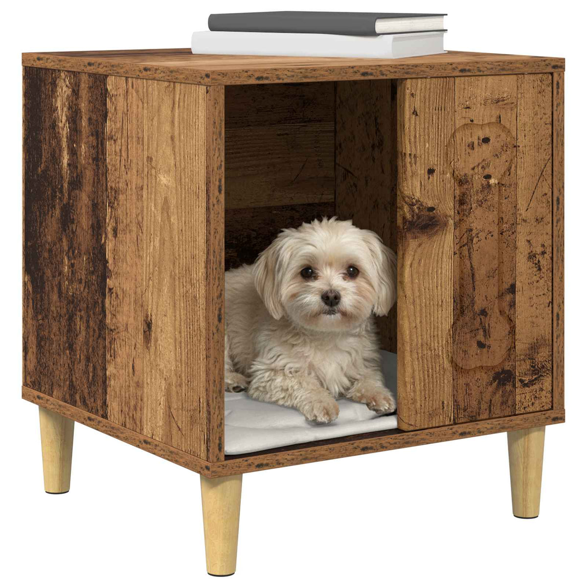 Vidaxxl Hundehütte Altholz 44 x 42 x 49 cm verarbeitetes Holz