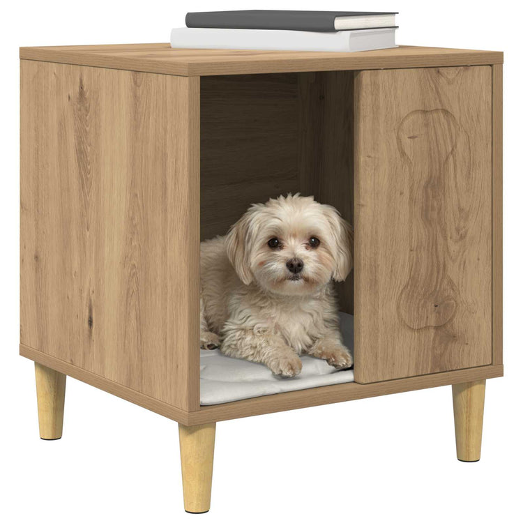 Vidaxxl Hundehütte traditionelle Eiche 44 x 42 x 49 cm Holzwerkstoff