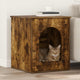 Vidaxxl Katzenhaus Räuchereiche 53 x 52 x 62 cm verarbeitetes Holz