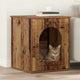 Vidaxxl Katzenhaus Altholz 53 x 52 x 62 cm verarbeitetes Holz