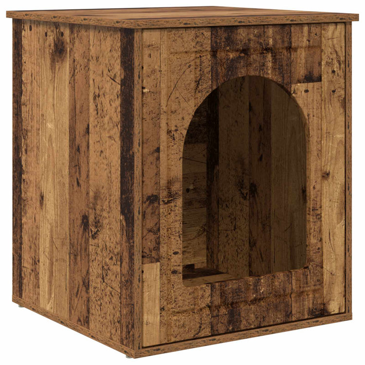 Vidaxxl Katzenhaus Altholz 53 x 52 x 62 cm verarbeitetes Holz