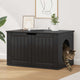 Vidaxxl Katzenhaus schwarz 85 x 55 x 50,5 cm verarbeitetes Holz