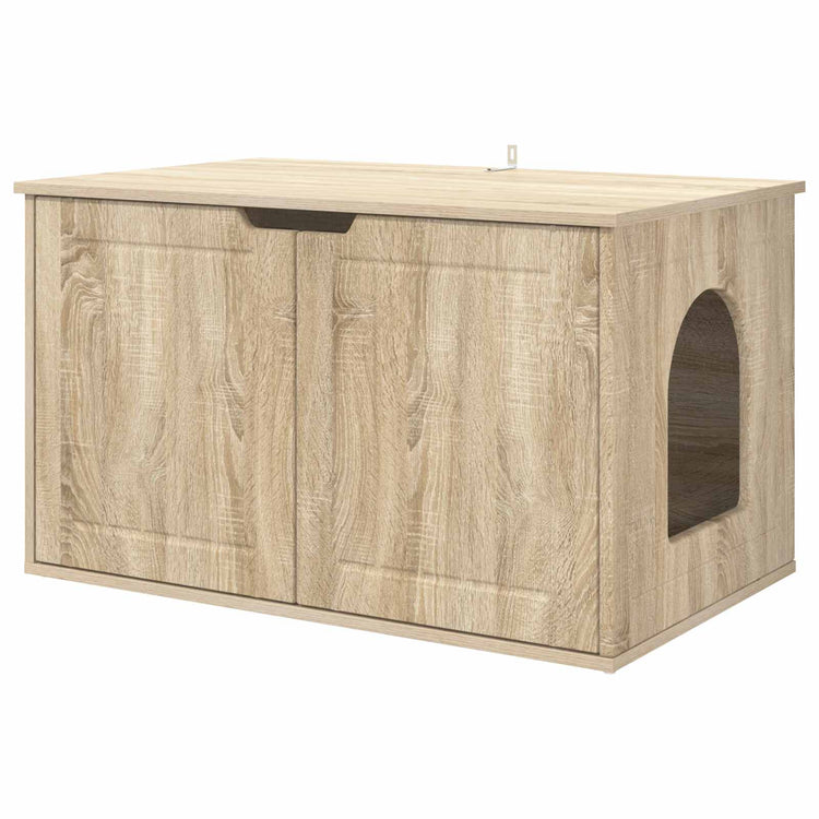 Vidaxl Katzenhaus Sonoma 85 x 55 x 50,5 cm aus handgefertigtem Holz