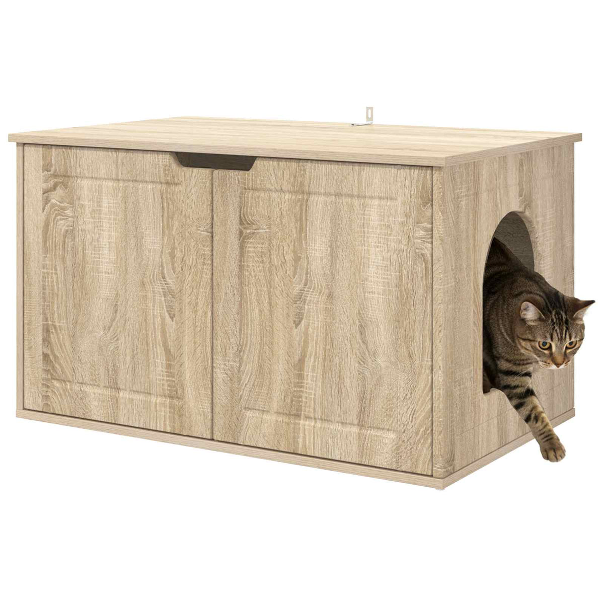 Vidaxl Katzenhaus Sonoma 85 x 55 x 50,5 cm aus handgefertigtem Holz