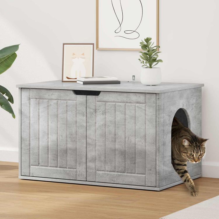 Vidaxx Katzenhaus Beton 85 x 55 x 50,5 cm verarbeitetes Holz