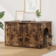 Vidaxxl Katzenhaus Räuchereiche 85 x 55 x 50,5 cm verarbeitetes Holz
