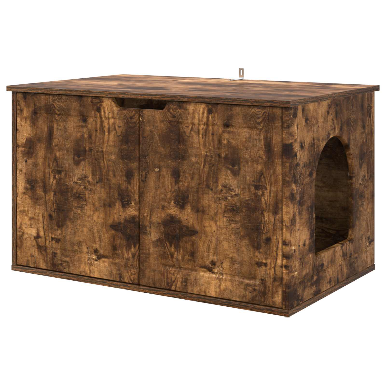 Vidaxxl Katzenhaus Räuchereiche 85 x 55 x 50,5 cm verarbeitetes Holz