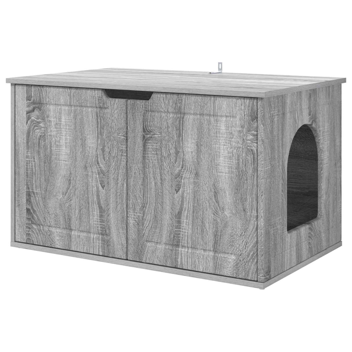 Vidaxl Katzenhaus Sonoma grau 85 x 55 x 50,5 cm fertiges Holz