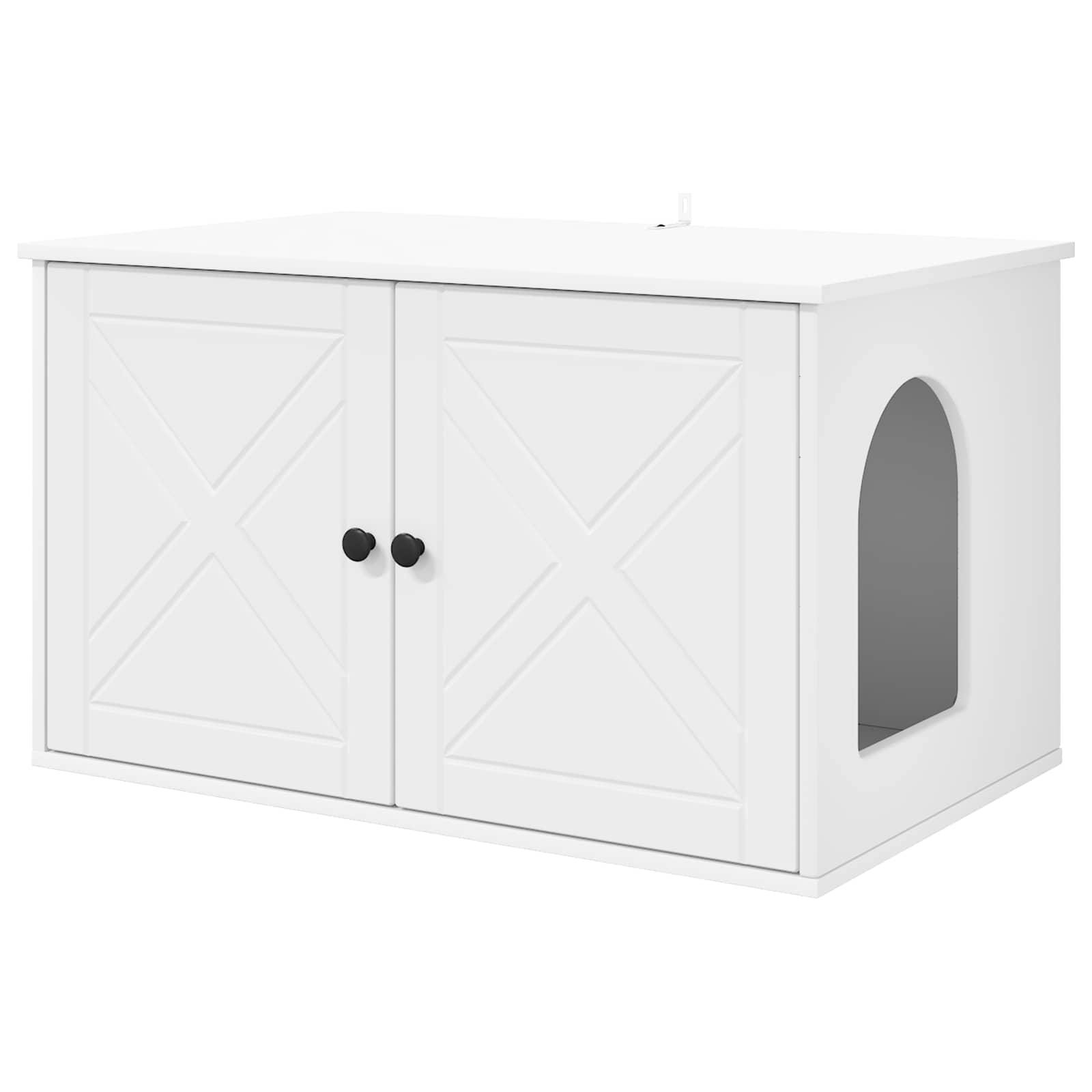 Vidaxl Katzenhaus weiß 85 x 55 x 50,5 cm Holzwerkstoff
