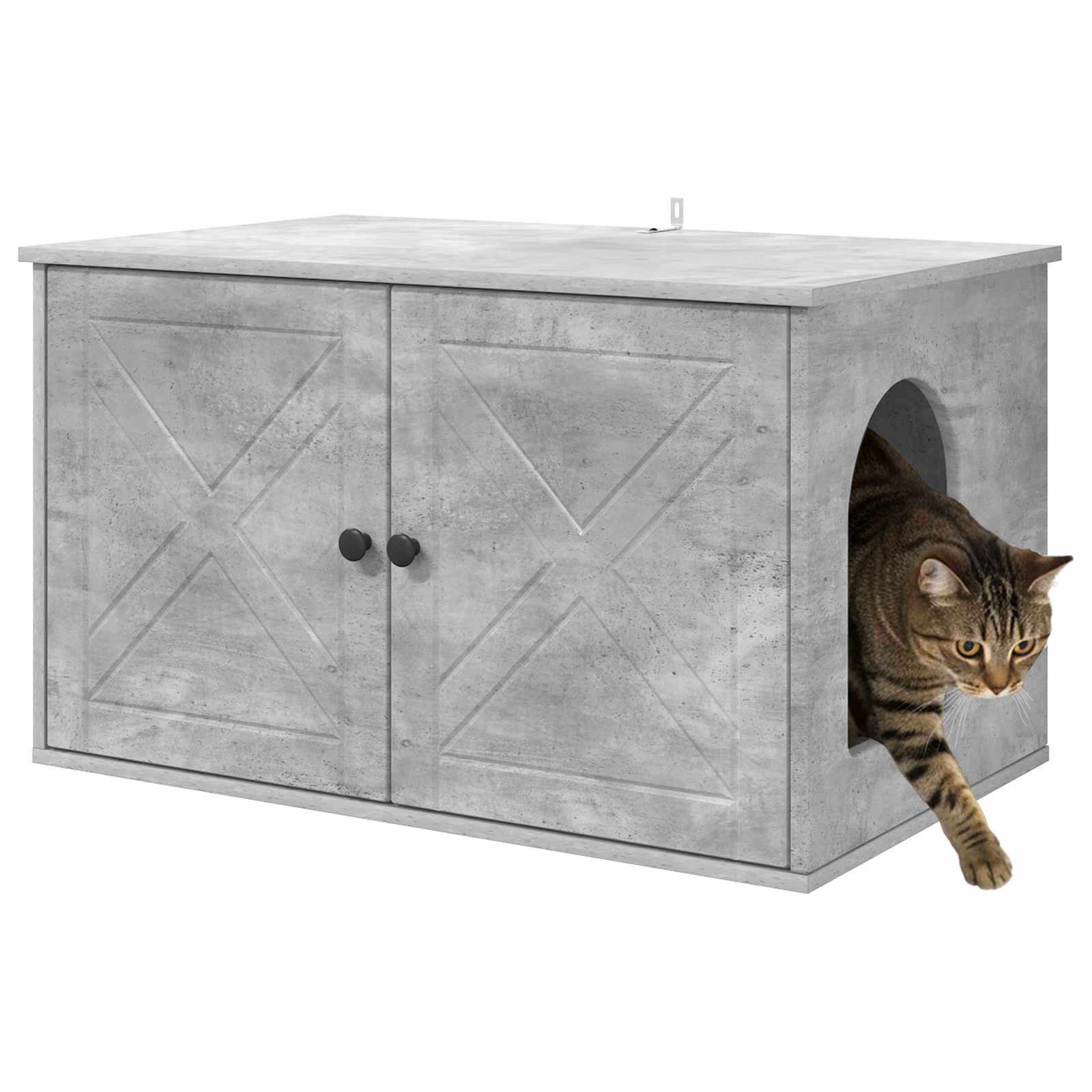 Vidaxx Katzenhaus Beton 85 x 55 x 50 cm verarbeitetes Holz