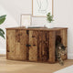 Vidaxxl Katzenhaus Altholz 85 x 55 x 50 cm verarbeitetes Holz