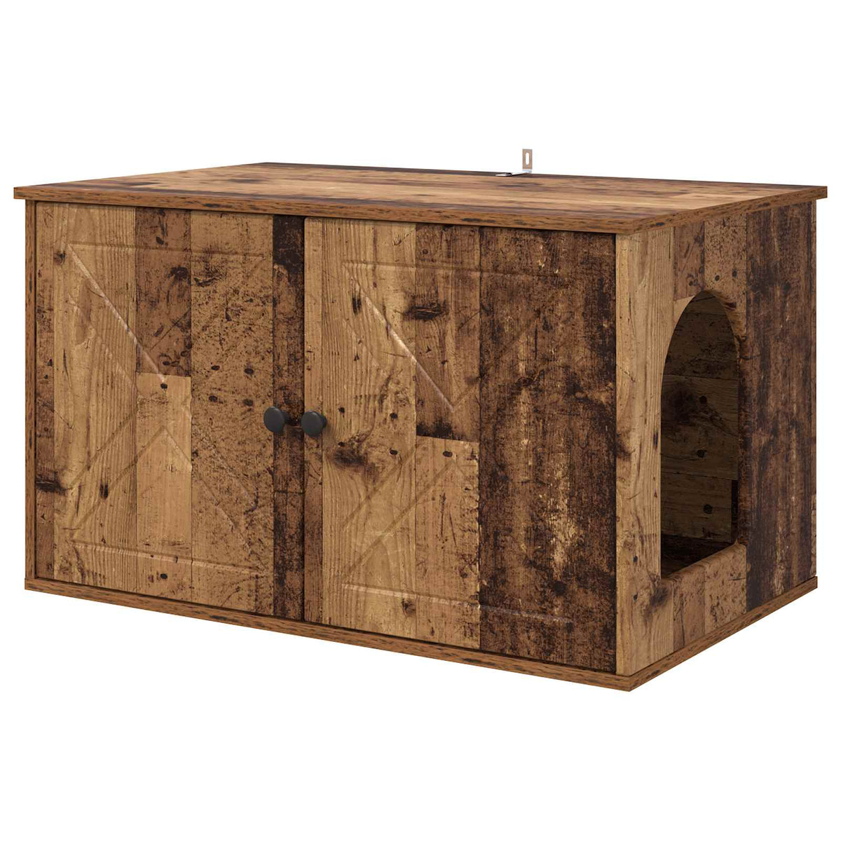 Vidaxxl Katzenhaus Altholz 85 x 55 x 50 cm verarbeitetes Holz