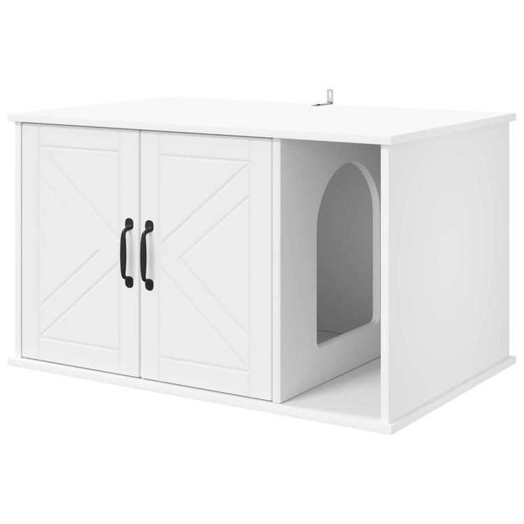 Vidaxx Katzenhaus weiß 85 x 55 x 50 cm fertiges Holz