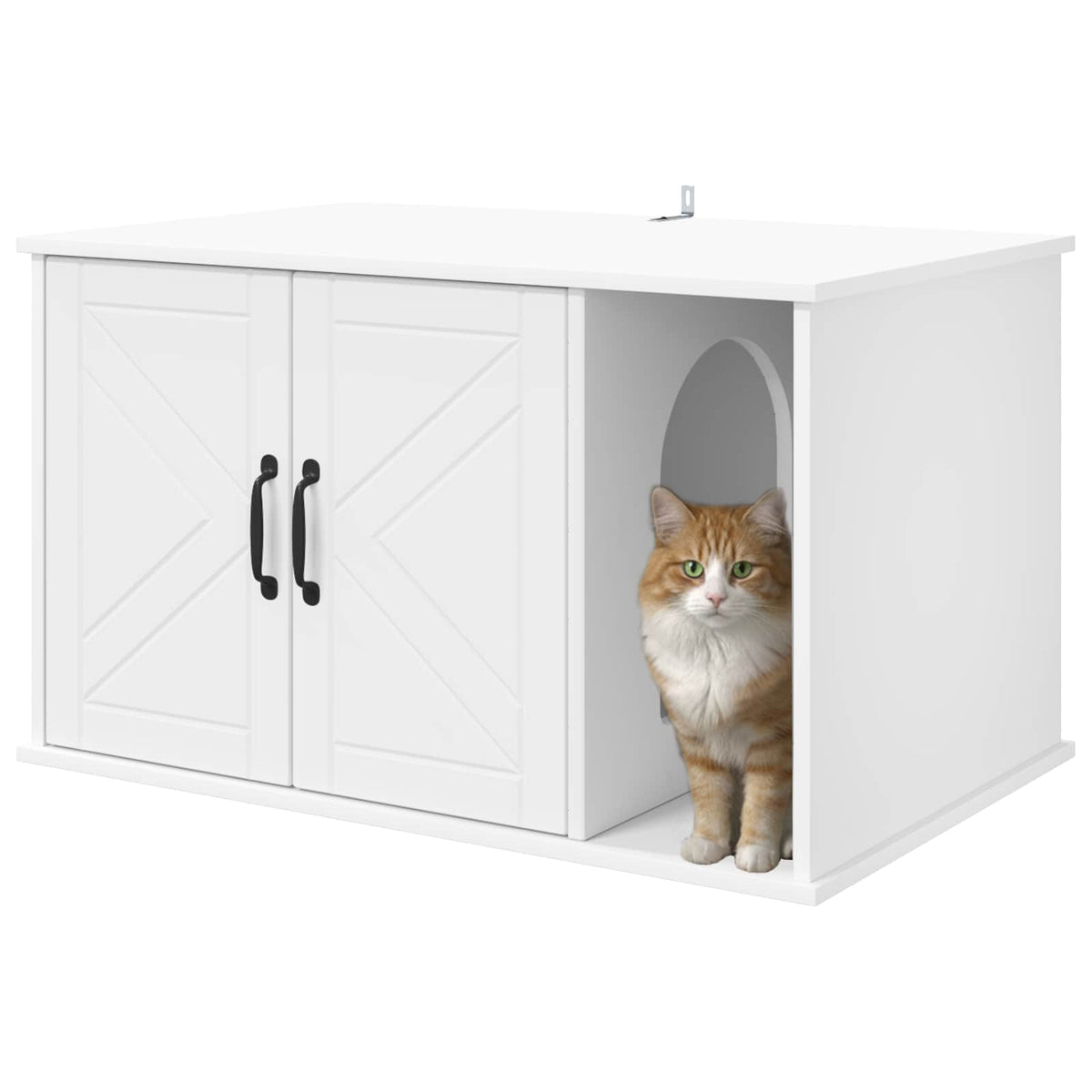 Vidaxx Katzenhaus weiß 85 x 55 x 50 cm fertiges Holz