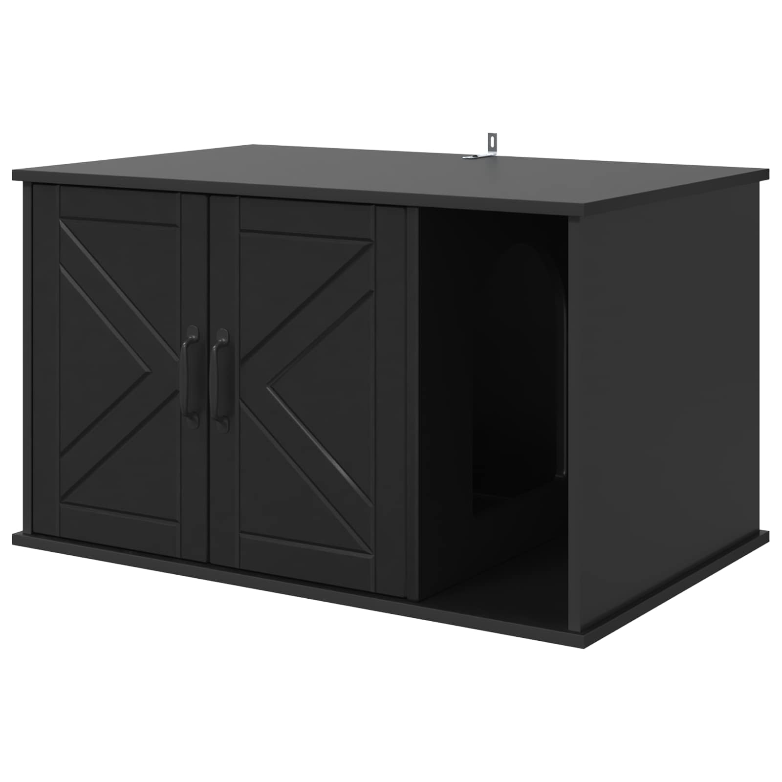 Vidaxxl Katzenhaus schwarz 85 x 55 x 50 cm fertiges Holz