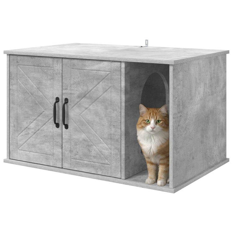 Vidaxx Katzenhaus Beton 85 x 55 x 50 cm verarbeitetes Holz