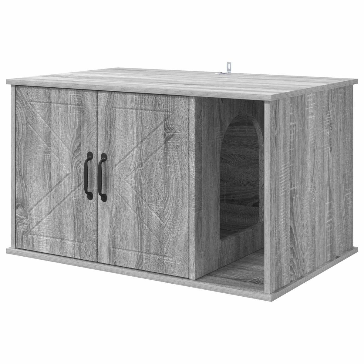 Vidaxl Katzenhaus Sonoma grau 85 x 55 x 50 cm aus Holz gefertigt