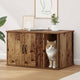 Vidaxxl Katzenhaus Altholz 85 x 55 x 50 cm verarbeitetes Holz