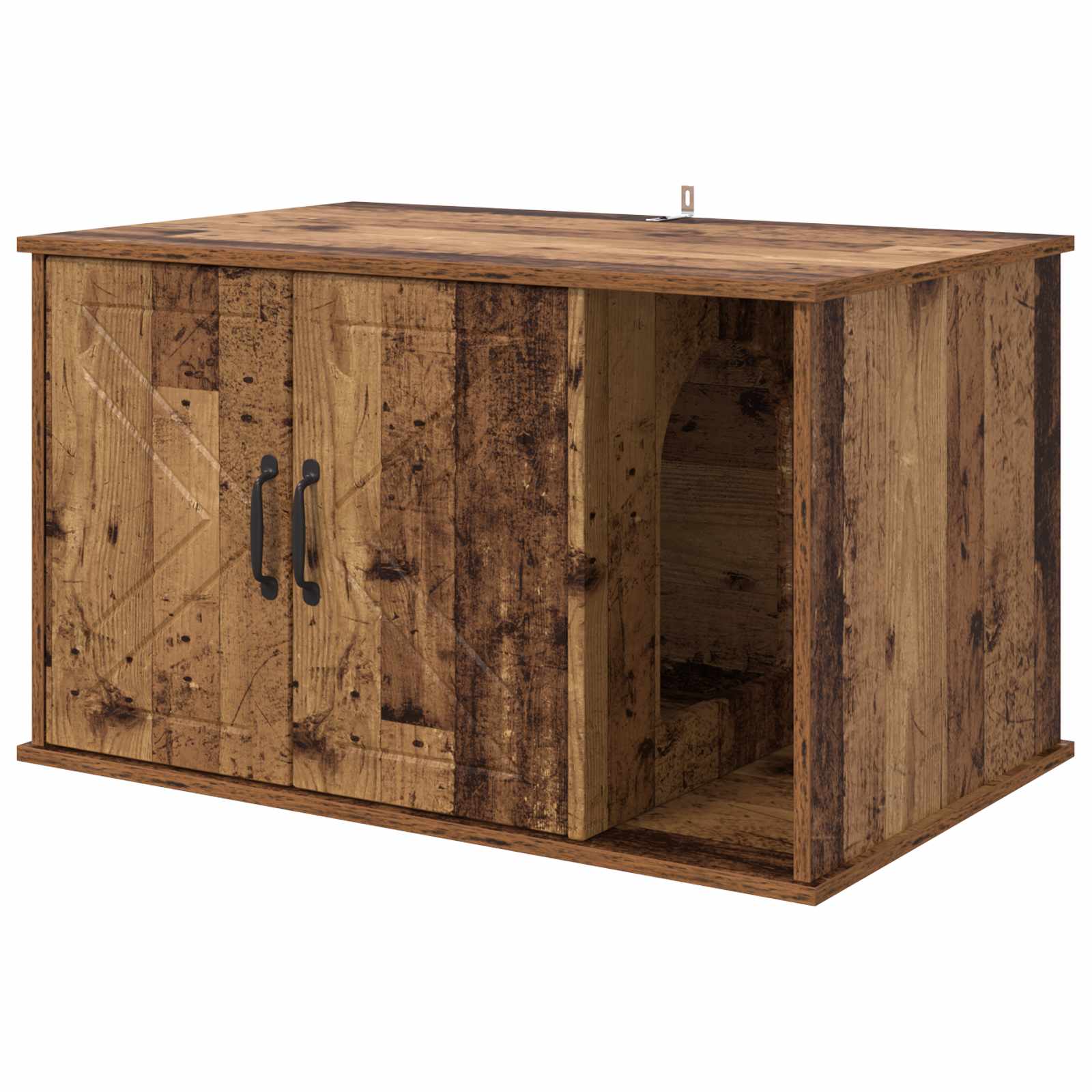 Vidaxxl Katzenhaus Altholz 85 x 55 x 50 cm verarbeitetes Holz