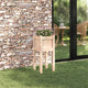 Vidaxx Gartenblumentopf Natur 31 x 31 x 70 cm massives Kiefernholz