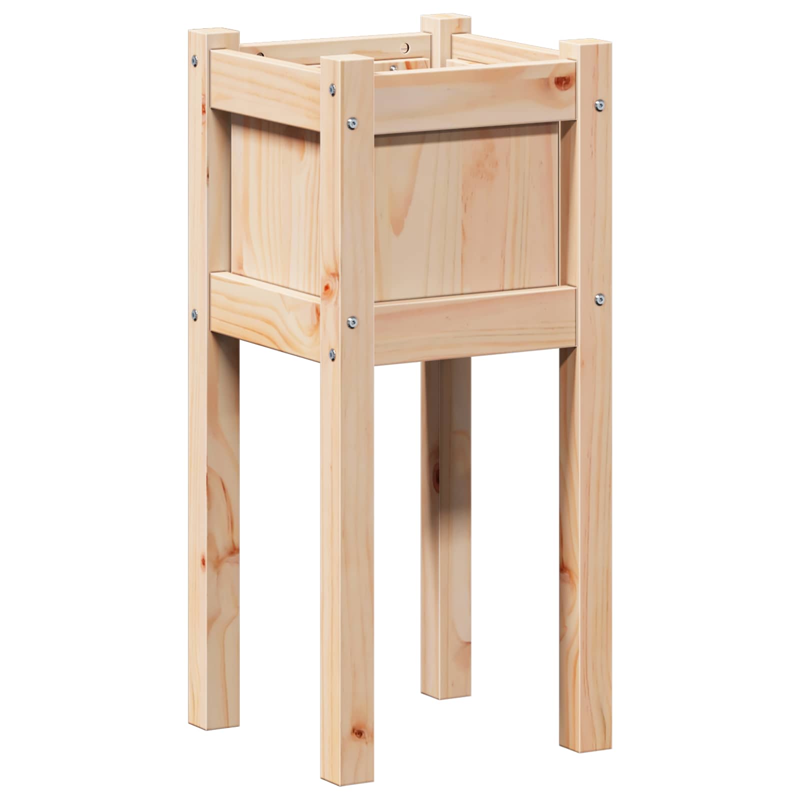 Vidaxx Gartenblumentopf Natur 31 x 31 x 70 cm massives Kiefernholz