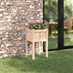 Vidaxx Gartenblumentopf Natur 40 x 40 x 70 cm massives Kiefernholz