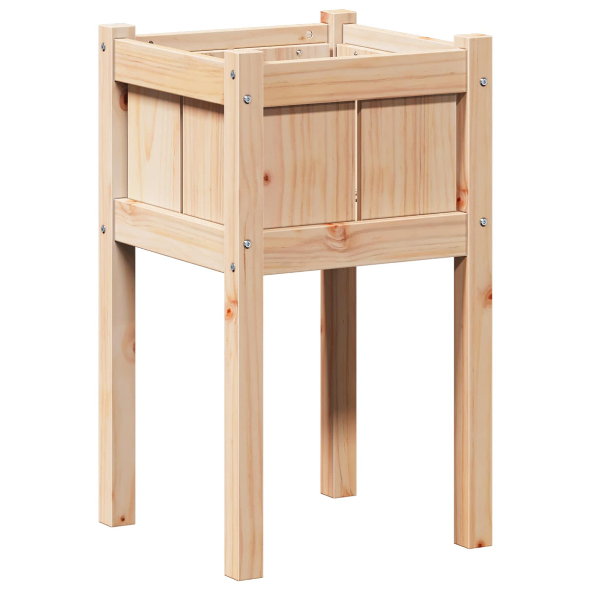 Vidaxx Gartenblumentopf Natur 40 x 40 x 70 cm massives Kiefernholz