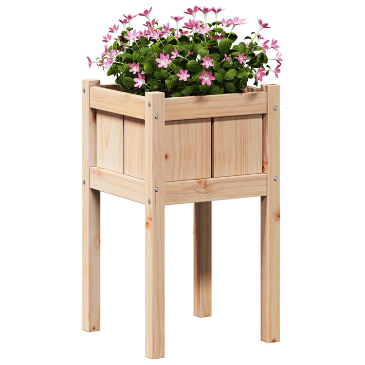 Vidaxx Gartenblumentopf Natur 40 x 40 x 70 cm massives Kiefernholz
