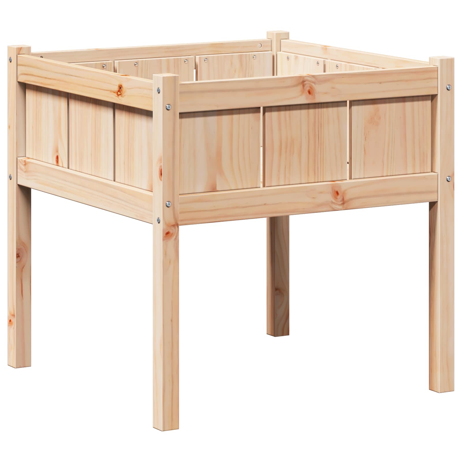 Vidaxx Gartenblumentopf Natur 70 x 70 x 70 cm massives Kiefernholz