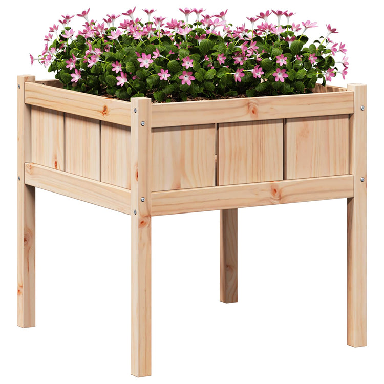 Vidaxx Gartenblumentopf Natur 70 x 70 x 70 cm massives Kiefernholz